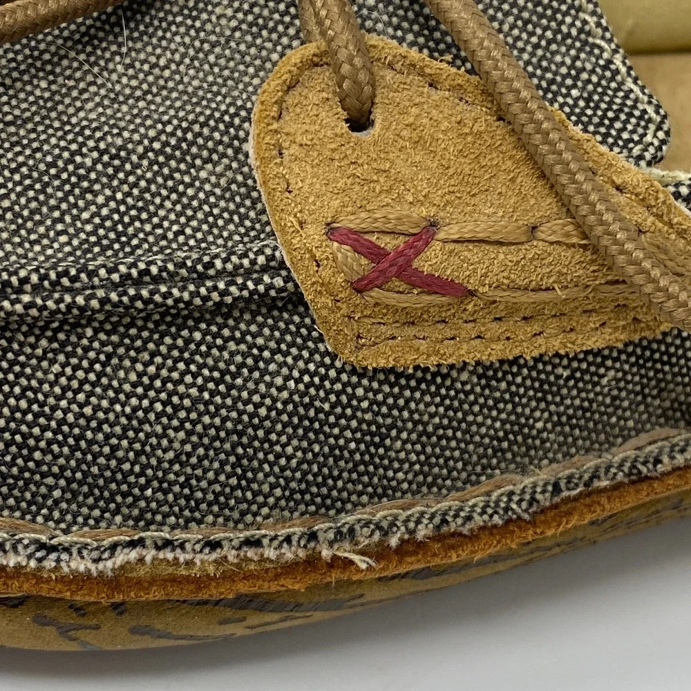 Twisted X Mens 9M Loafers Brown Canvas Leather EcoTWX WLW0001‎ Casual Moccasins